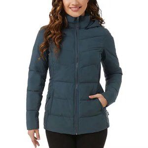 NWoT 32 Degrees Heat Women's Winter Tech Hooded Puffer Jacket Size S $125 9D071